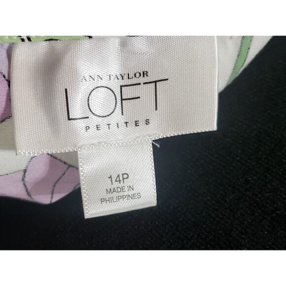 Loft Women's White Floral Cotton Square Neck Sleeveless Casual Top Blouse 14P - Picture 6 of 12